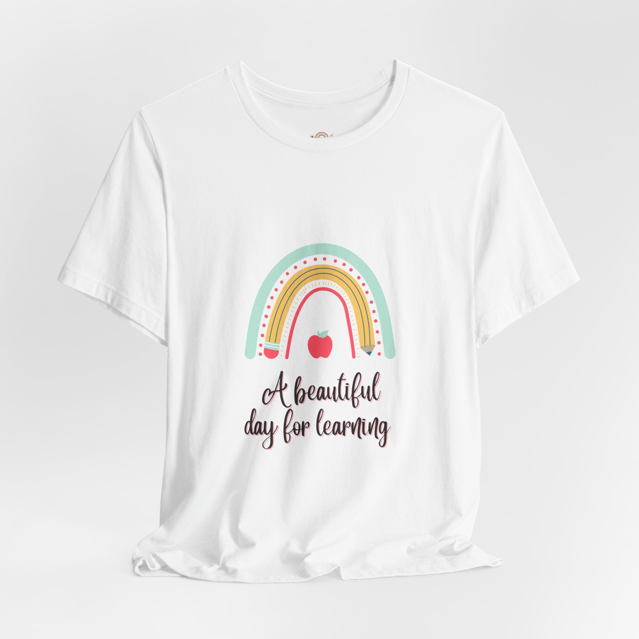 Teacher Rainbow T‑Shirt — “A Beautiful Day for Learning” Back‑to‑School Tee