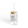 Mama Sipper Glass, 16oz - Cute Pastel Mom Drink Tumbler with Straw