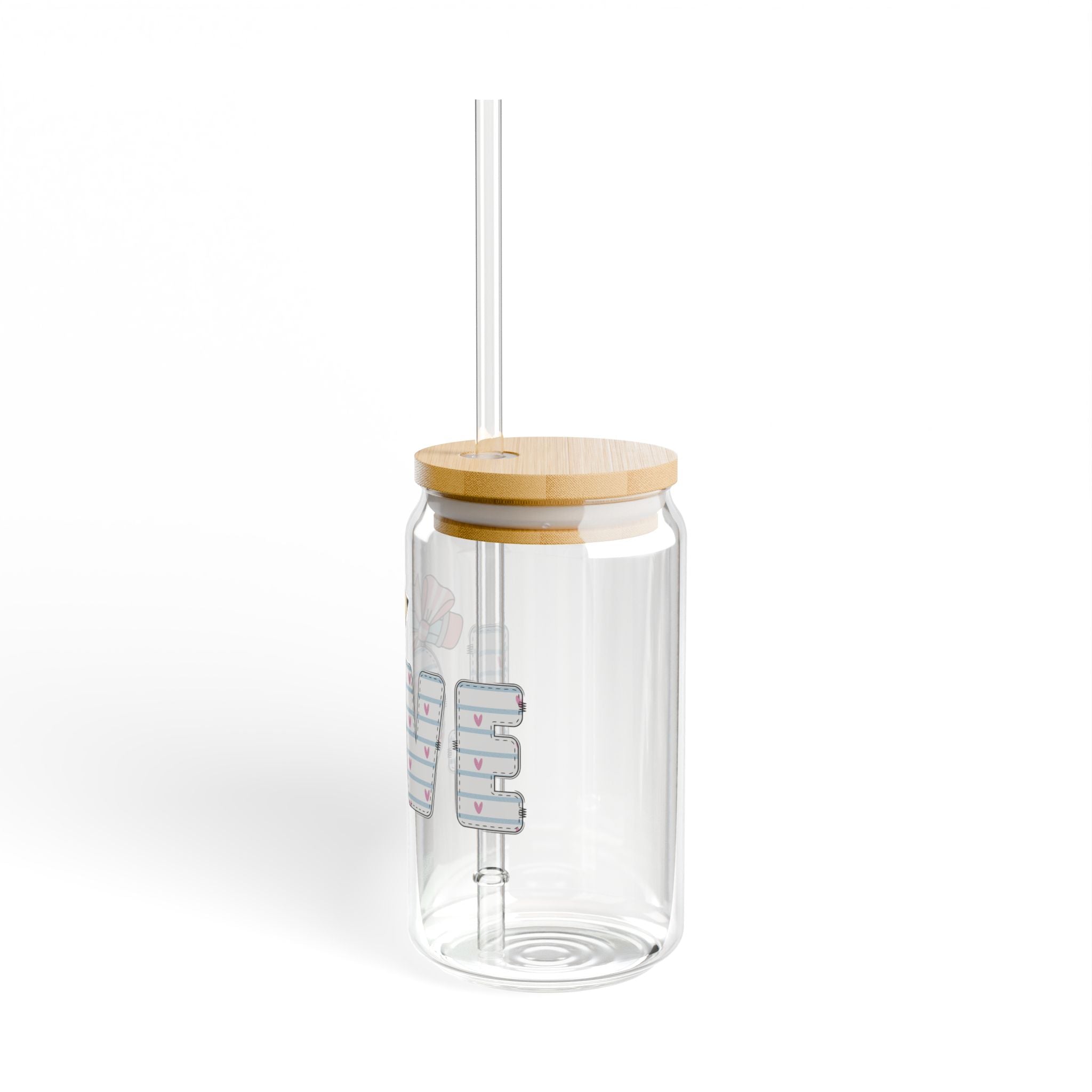 Mama Sipper Glass, 16oz - Cute Pastel Mom Drink Tumbler with Straw