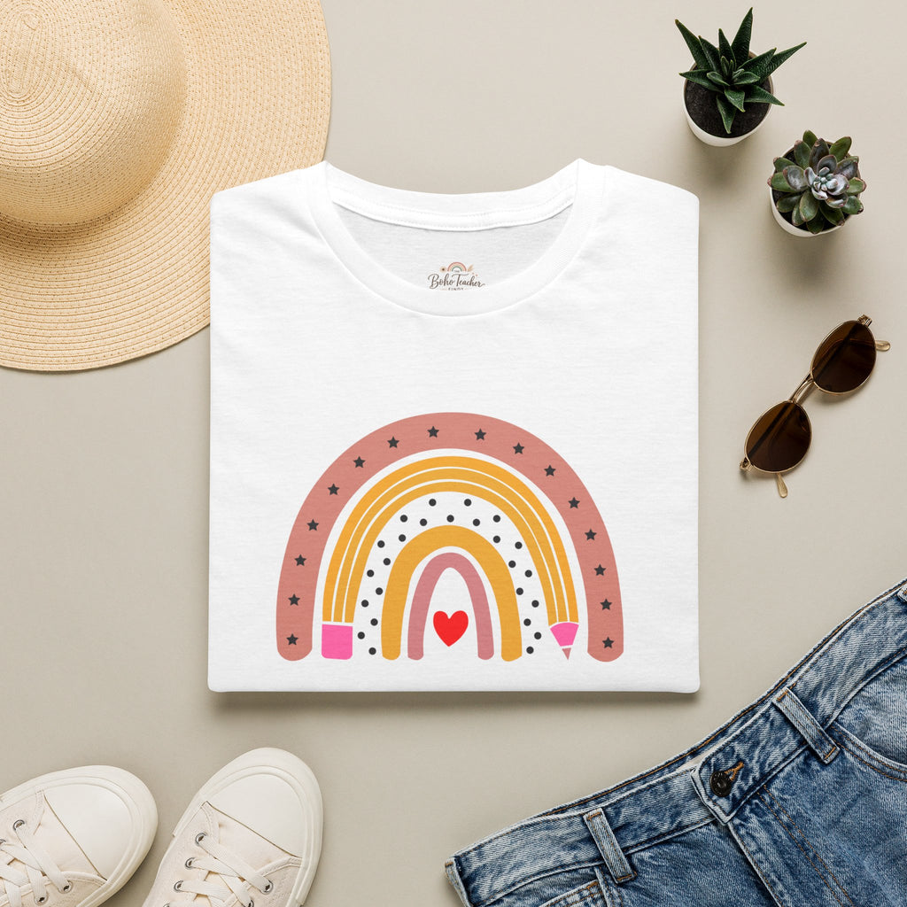 Teacher Rainbow T-Shirt — "Teaching Little Learners with Love"
