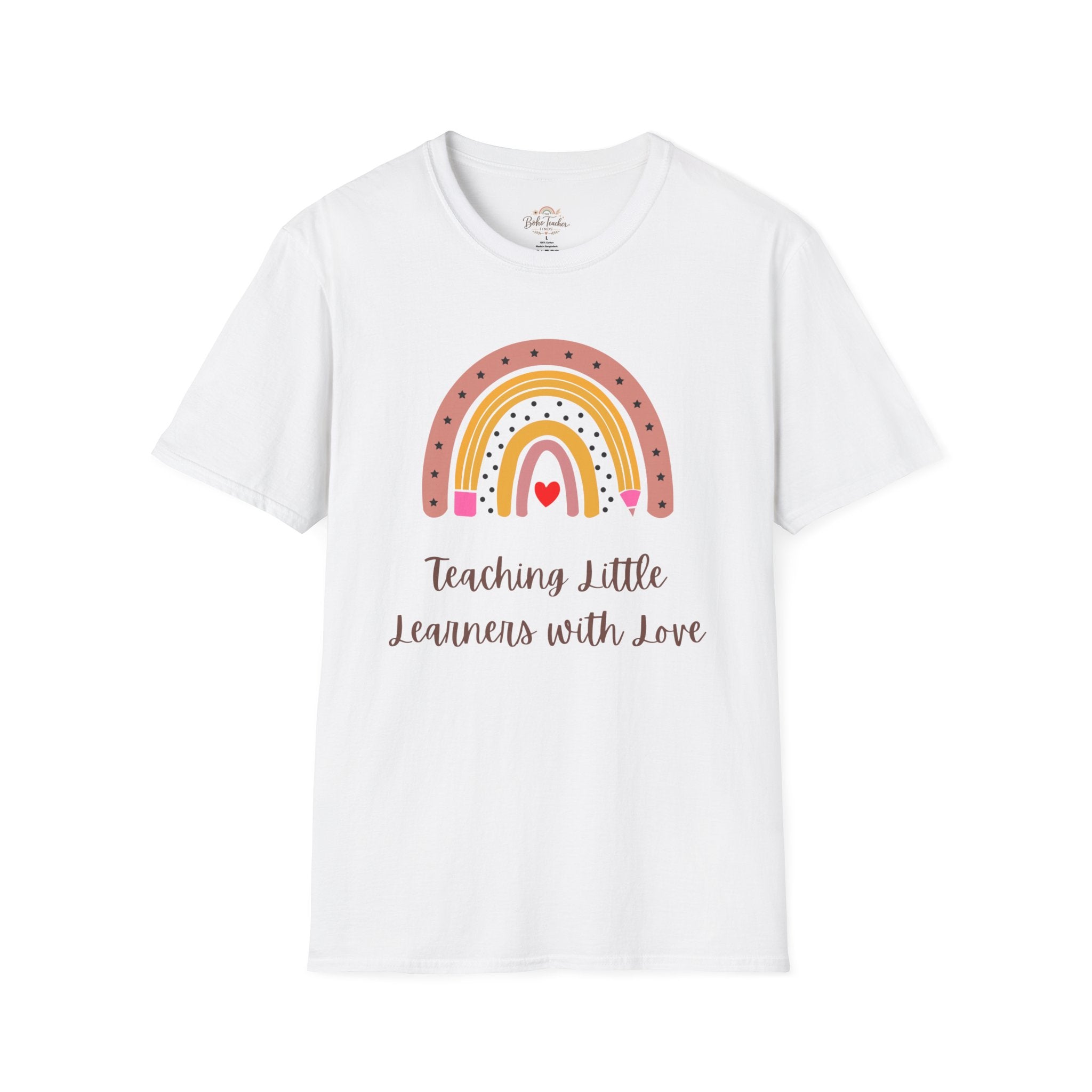Teacher Rainbow T-Shirt — "Teaching Little Learners with Love"