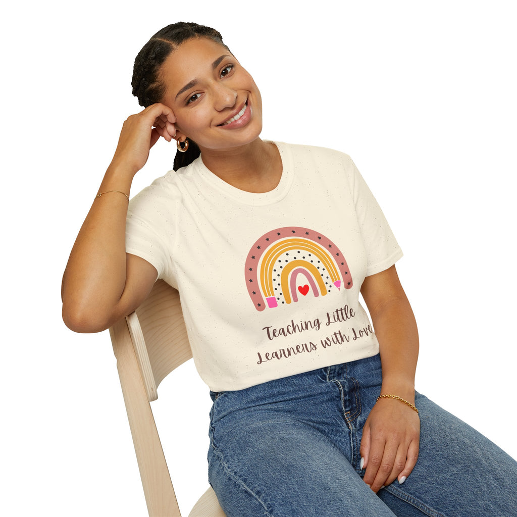 Teacher Rainbow T-Shirt — "Teaching Little Learners with Love"